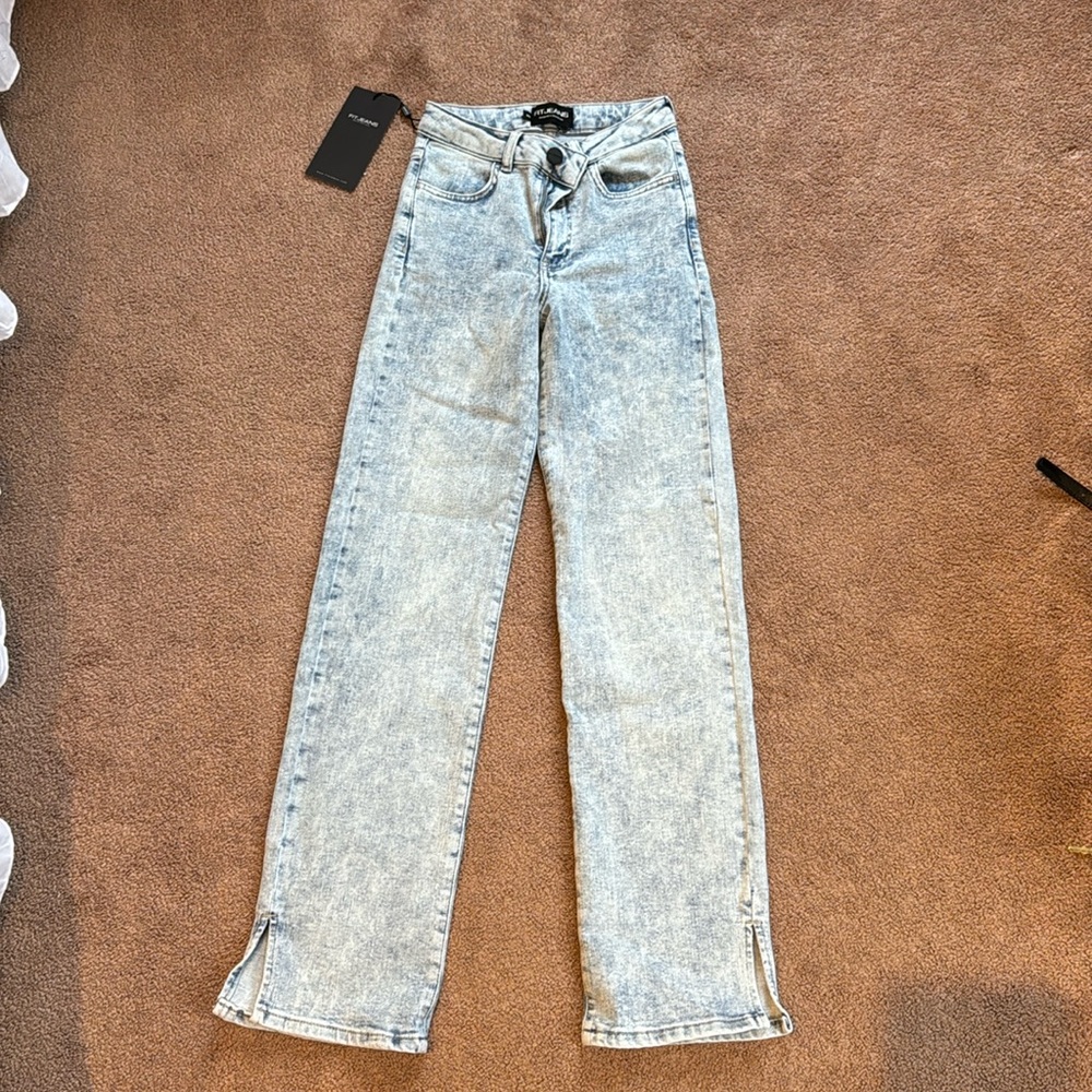 NWT Fit Jeans - straight leg 80s blue